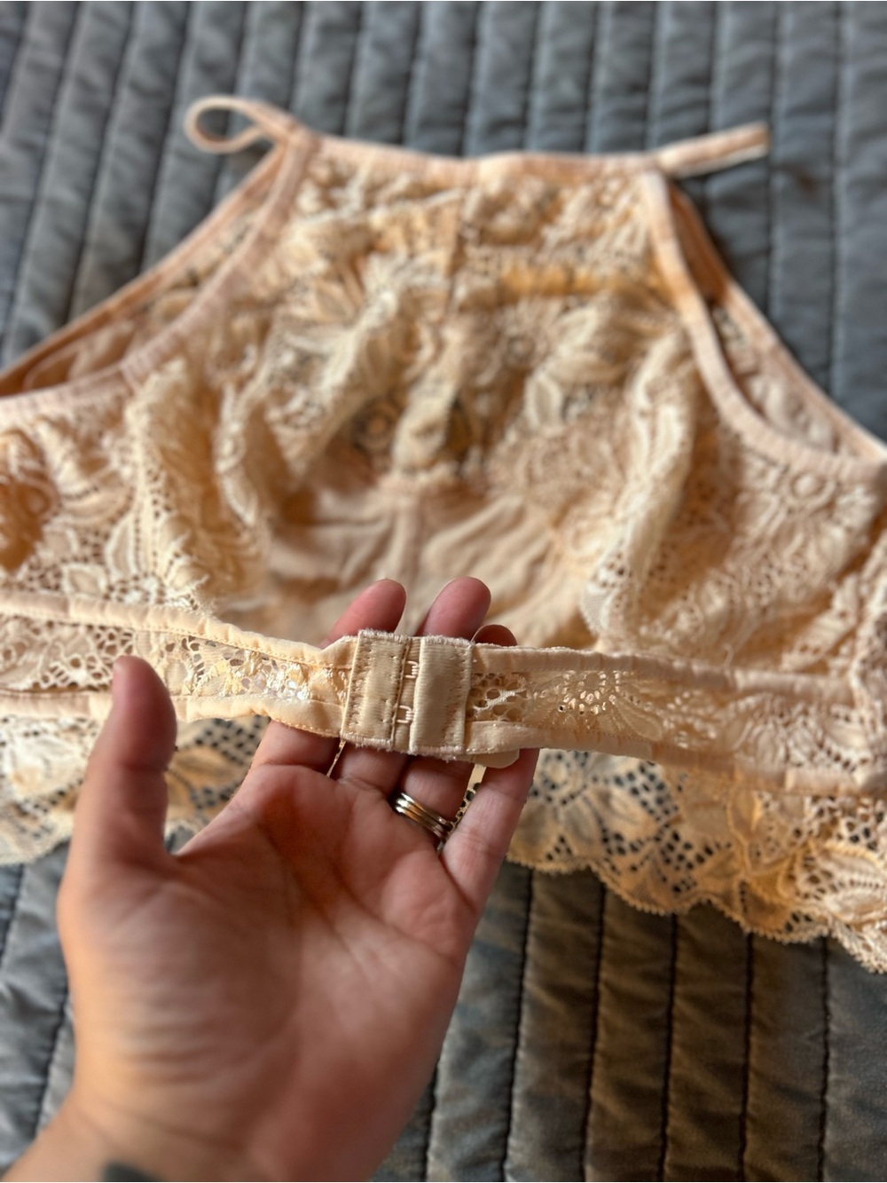 Zenana Outfitters Lace Bralette in Beige - Picture 4 of 6